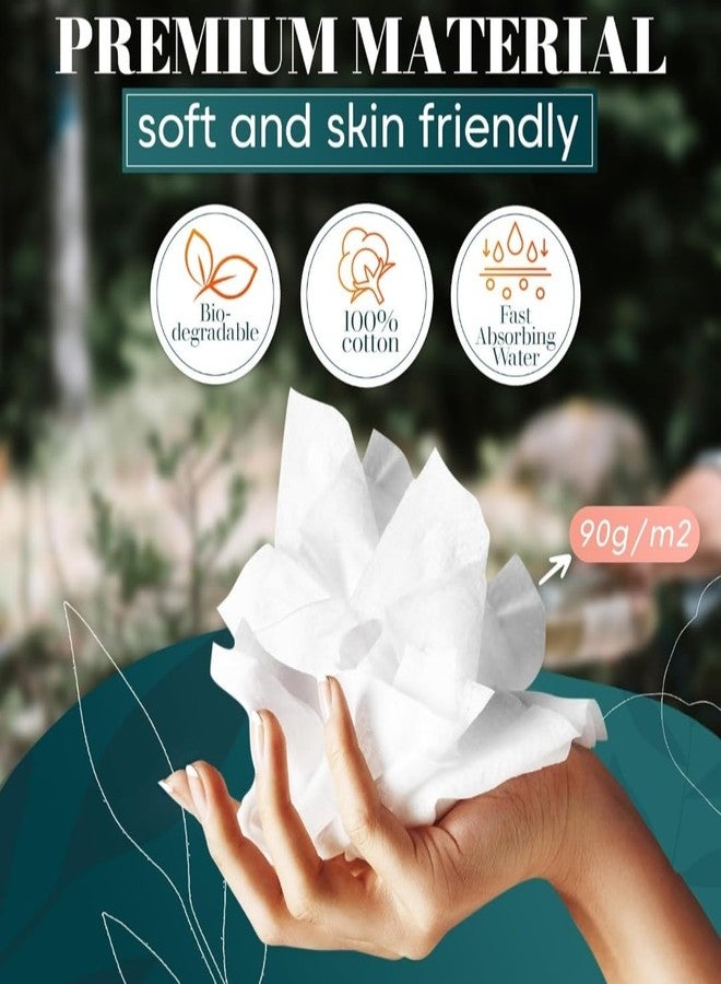 Feelhigh Compressed Towel Coin Tissues Portable Wipe Napkin Paper Tablets Non-Woven Disposable Home Hand Wipes for Travel Camping Beauty Salon Outdoor For Kids And Adults (200pcs) - Image 3